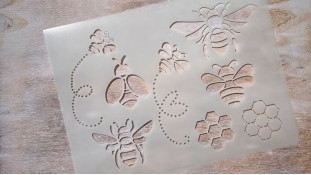 Трафарет Бджоли, 20х15 см