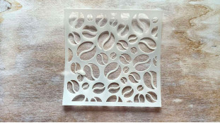 Трафарет Кавові зерна, 12 см