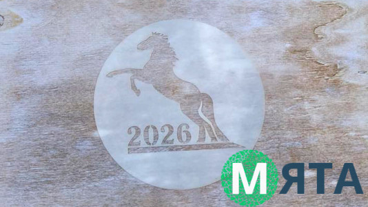 Трафарет Кінь 2026, 12 см