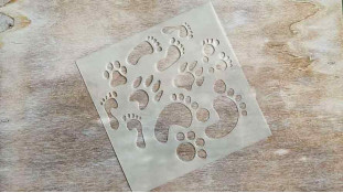 Трафарет Сліди, 12 см