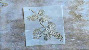 Трафарет Соснова гілка, 12 см