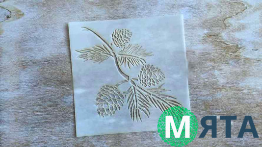 Трафарет Соснова гілка, 12 см