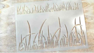 Трафарет Трава, 20х15 см