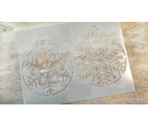 Трафарет Ялинкові кулі №2, 20х15 см