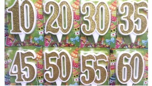 Свічки цифри ювілейні у золоті