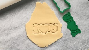 Вирубка + штамп I love You