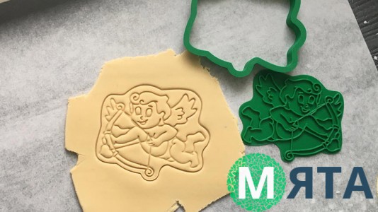 Вирубка + штамп Купідон №1