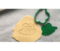 Вирубка + штамп Люблю