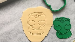 Вирубка + штамп Ведмідь №2