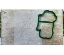 Вирубка + трафарет Ведмідь №5