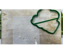 Вирубка + трафарет Love №2