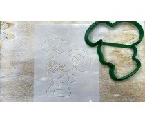 Вирубка + трафарет Зайчик №2