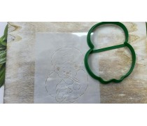 Вирубка + трафарет Ведмідь №7