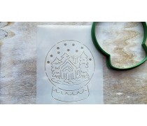 Вирубка + трафарет Снігова куля №3