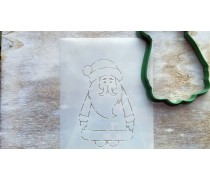 Вирубка + трафарет Дід Мороз №3