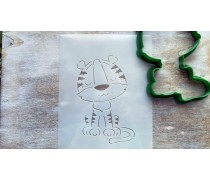 Вирубка + трафарет Тигреня №4