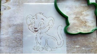 Вирубка + трафарет Сімба