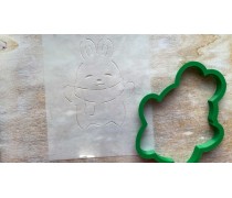 Вирубка + трафарет Зайчик №6