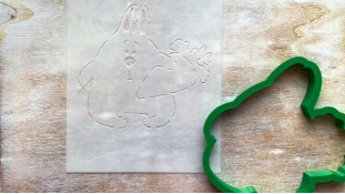 Вирубка + трафарет Зайчик №7