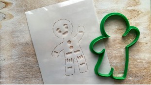 Вирубка + трафарет Пряникова Людина №3