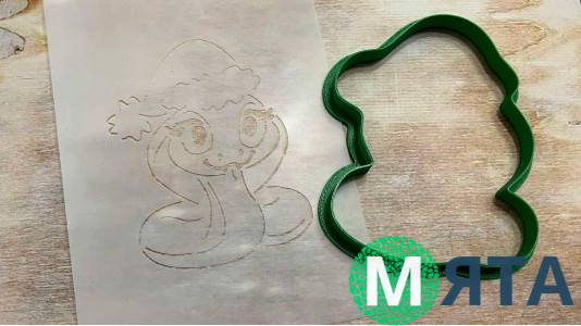 Вирубка+трафарет Змія №3