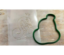 Вирубка + трафарет Змія №6