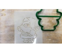 Вирубка + трафарет Дід Мороз