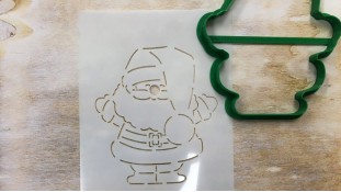 Вирубка + трафарет Дід Мороз