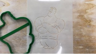 Вирубка + трафарет Козак №1