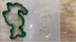 Вирубка + трафарет Козак №3