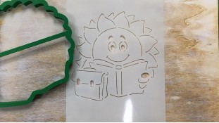 Вирубка + трафарет Сонце з Книгою