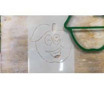 Вирубка + трафарет Яблуко