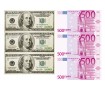 Картинка Доллары и евро (6 купюр)