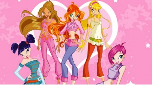 Winx Club розовый фон Winx Club розовый фон
