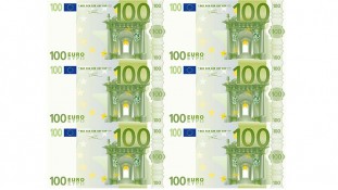 Съедобная картинка 100 евро, 6 купюр Съедобная картинка 100 евро, 6 купюр