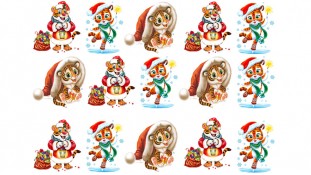 Новогодняя картинка Тигр 9