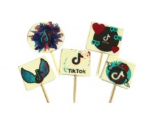 Набор сахарных топперов Тик Ток