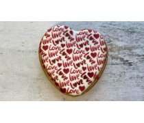 Пряник сердце принт Love