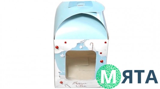 Новогодняя коробка 12х12х15 см