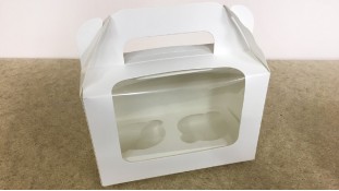 Коробка 16х8х10,5 (2 капкейка) с ручкой Коробка 16х8х10,5 (2 капкейка) с ручкой