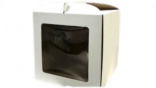 Коробка для торта 30х30х30, прямоугольное окно Коробка для торта 30х30х30, прямоугольное окно