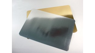 Подложки под торт квадратные, золото/серебро