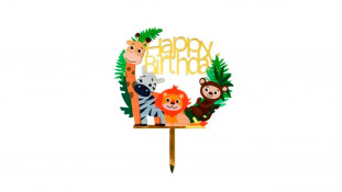 Топпер Happy Birthday Сафари, акрил