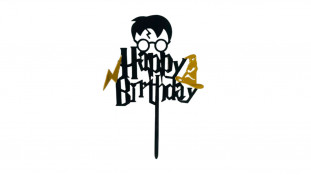 Топпер Happy Birthday Гарри Поттер, акрил Топпер Happy Birthday Гарри Поттер, акрил
