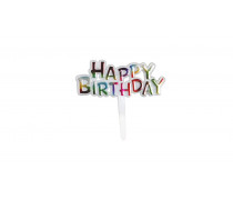 Мини-Топпер Happy Birthday №26, пластик