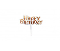 Мини-Топпер Happy Birthday №28, пластик