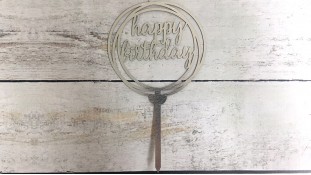 Топпер "Happy Birthday" №18, картон Топпер "Happy Birthday" №18, картон