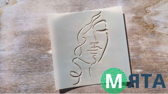Трафарет Девушка №1, 12 см