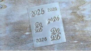Трафарет 2026, 9,5х12,5 см Трафарет 2026, 9,5х12,5 см