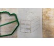 Вырубка + трафарет Книга с яблоком